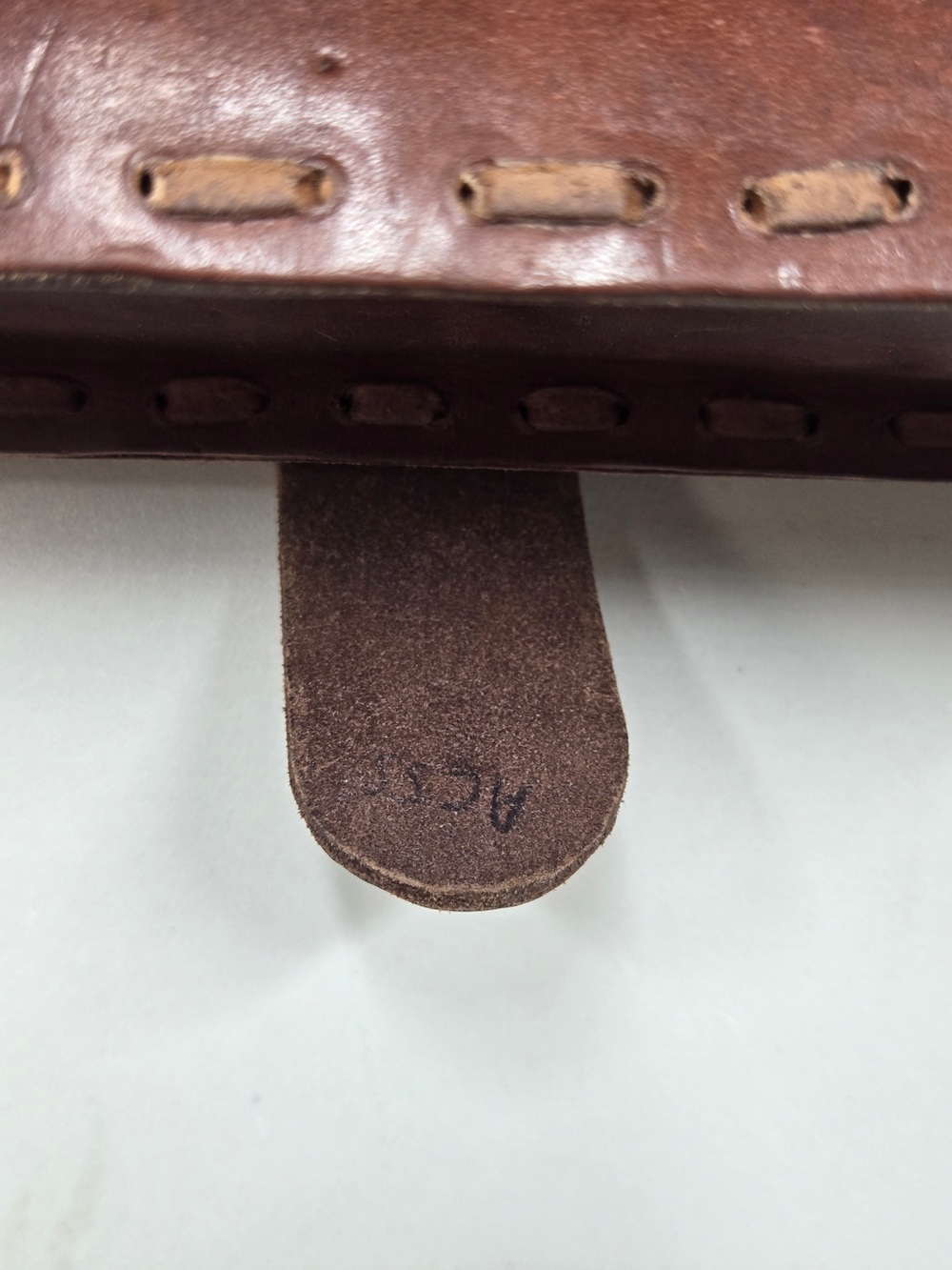 Handwoven Leather Crossbody Bag Brown 8544 - Picture 9 of 10